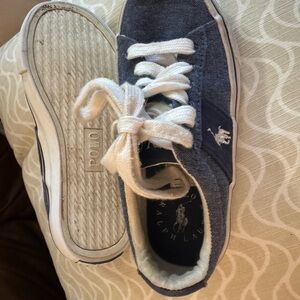 Polo by Ralph Lauren Kids Navy and White Sneakers